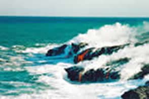 Lava entering the sea LKP